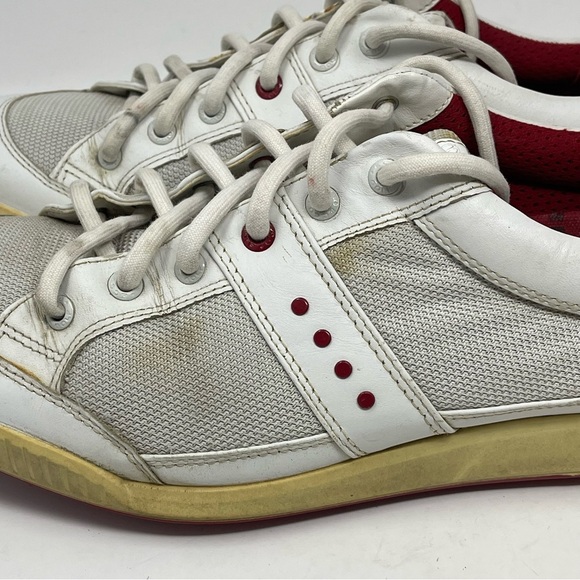 Ecco Street Premiere Golf Shoes Mens 11 - 11.5 EU 45 White Red Leather Spikeless main image 4